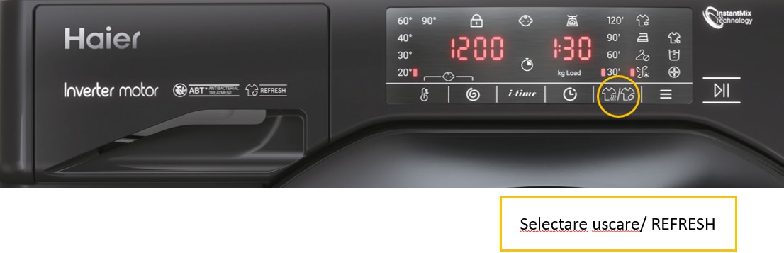 Masinia de spalat rufe cu uscator incorporabila Haier, 9/5 KG, 1600 RPM, Clasa D, Inverter Motor, Extra Dry Laundry, Steam Washing Function, Aqua Stop, Negru, HWDQ90B416FWBB-S 5 res a33f4e5bfef15ee8193c1b0da0530d77