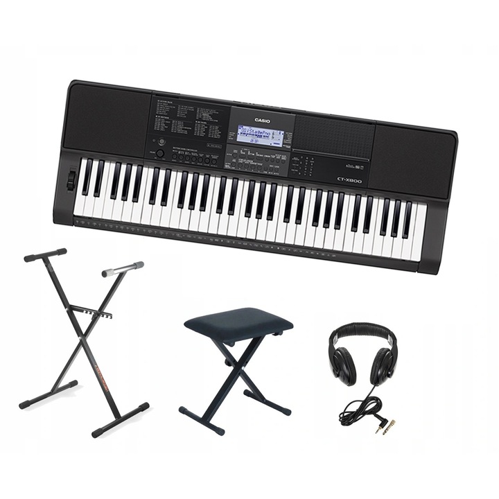 Set orga electronica, Casio, Negru/Alb