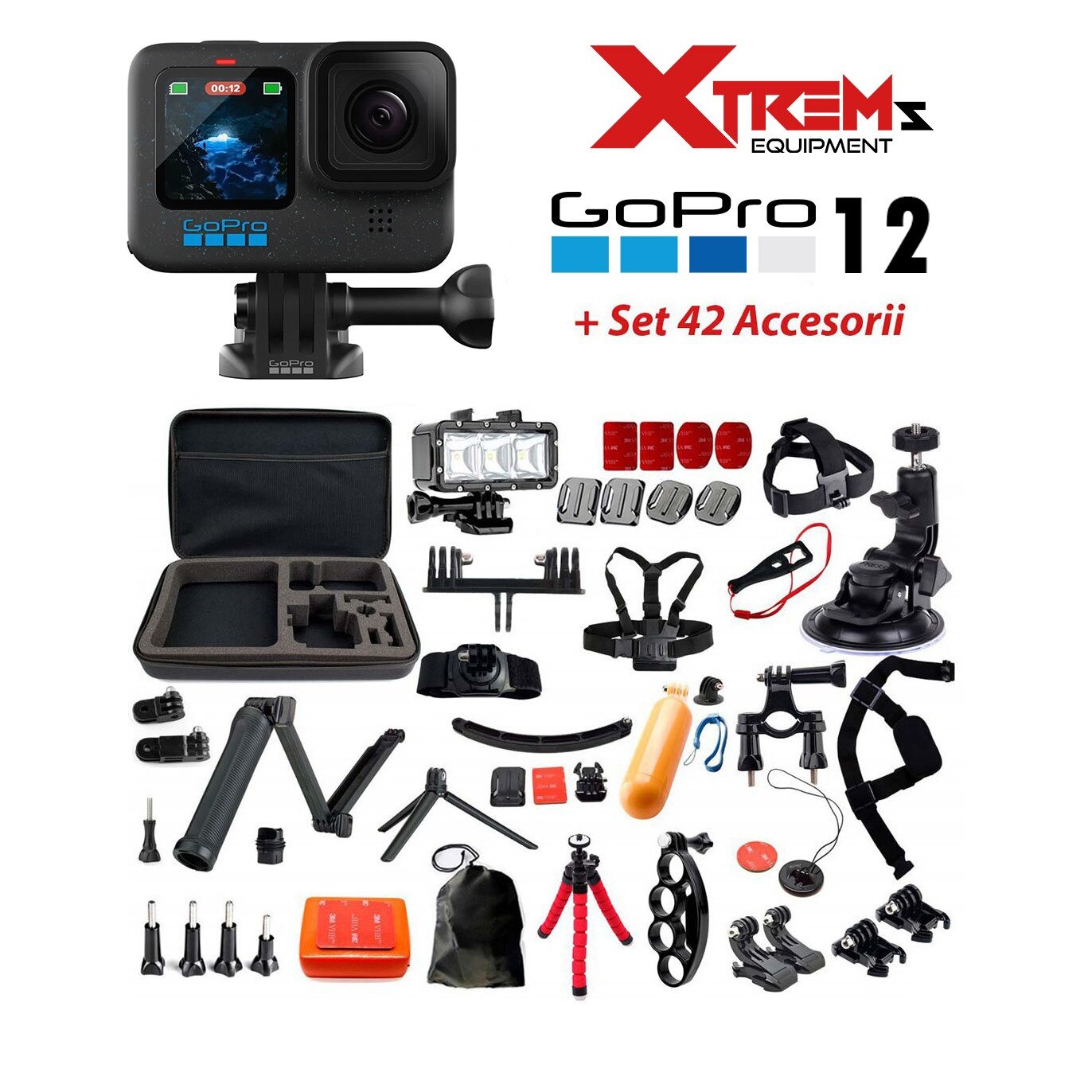 Kit Lampe Vidéo LED MAXCAM - Lampe Maquillage + Pince Téléphone + Trépied - 1080 Lumens, 3200K-6700K, Batterie 2000 MAh