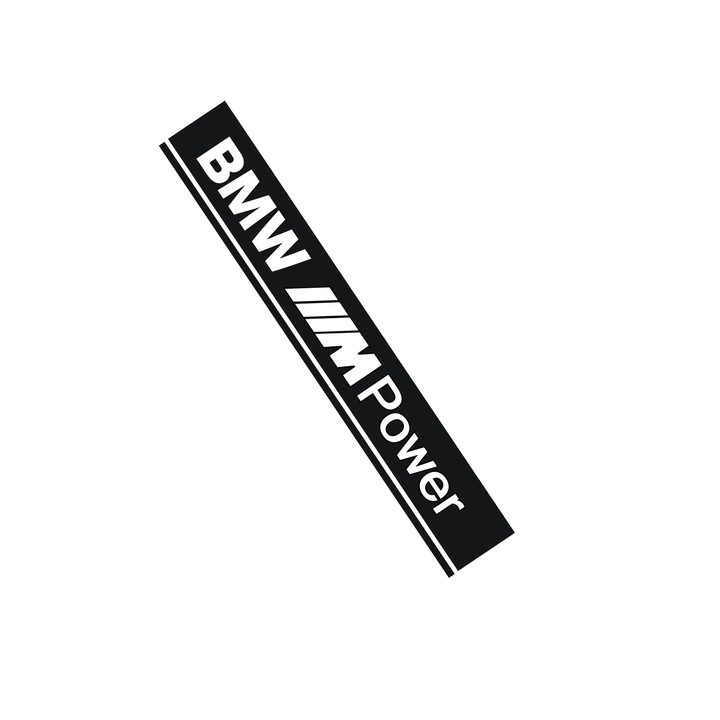Стикер за предния капак, Bmw M Power, Черен, 145 см x 17 см