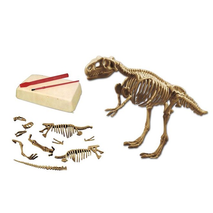 Dinoszaurusz-kövület ásókészlet, véső, ecset és gipszkő, ATU-086538