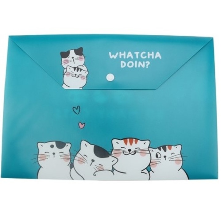 Mapa A4 cu capsa, So many cats, PP, 0.2mm, M&G