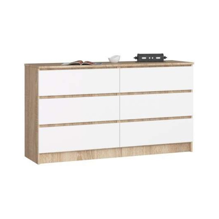 Komód P77_138 - sonoma-fehér