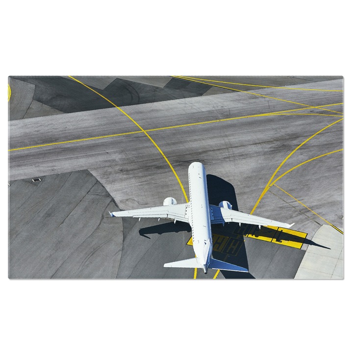 Tablou Canvas: Aeroportul Din Vazduh - Pista, Aviatie, Calatorie, Lumina Soarelui 90x60CM