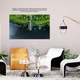 Tablou Canvas: Natura Lacustra - Barca, Vara, Liniste, Vizualizare Din Drone 140x90CM