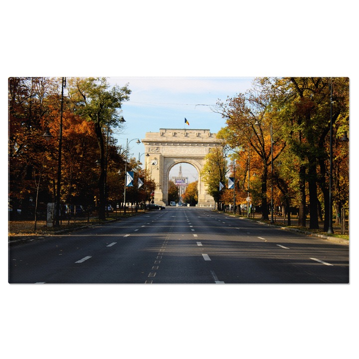 Tablou Canvas - Parcul Herastrau Bucuresti, Culori de Toamna si Natura 40x25CM