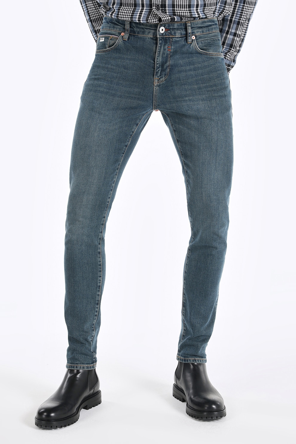 COLIN'S, Blugi slim fit Danny, Albastru prafuit, W28-L32