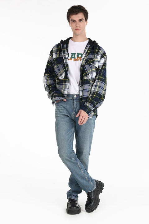 COLIN'S, David straight fit farmernadrág, Olajkék