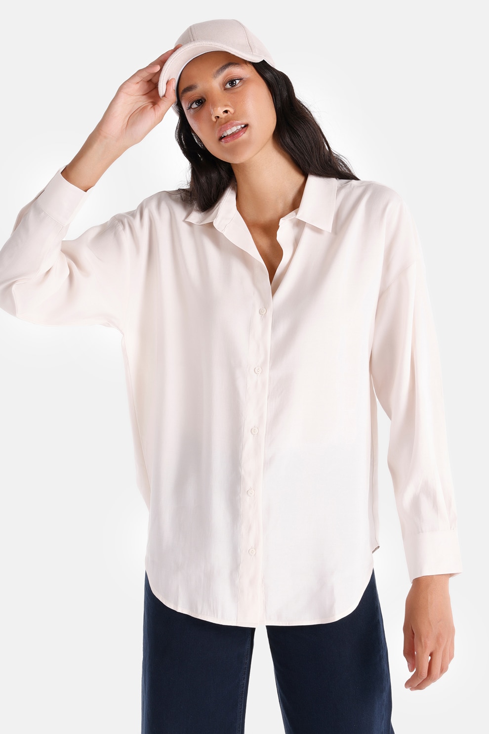 COLIN'S, Camasa cu maneci lungi, Crem, L