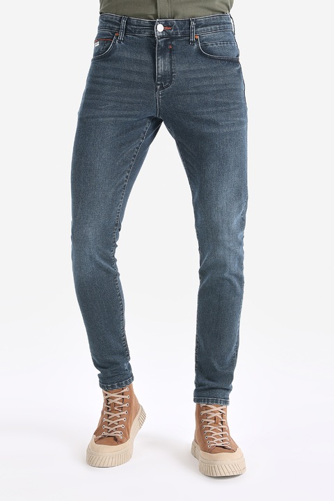 COLIN'S, Blugi skinny cu talie medie, Albastru prafuit