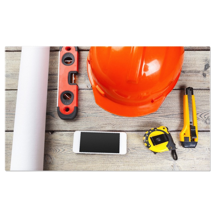 Tablou Canvas - Arhitectura si design, blueprint, inginerie, constructii 90x60CM