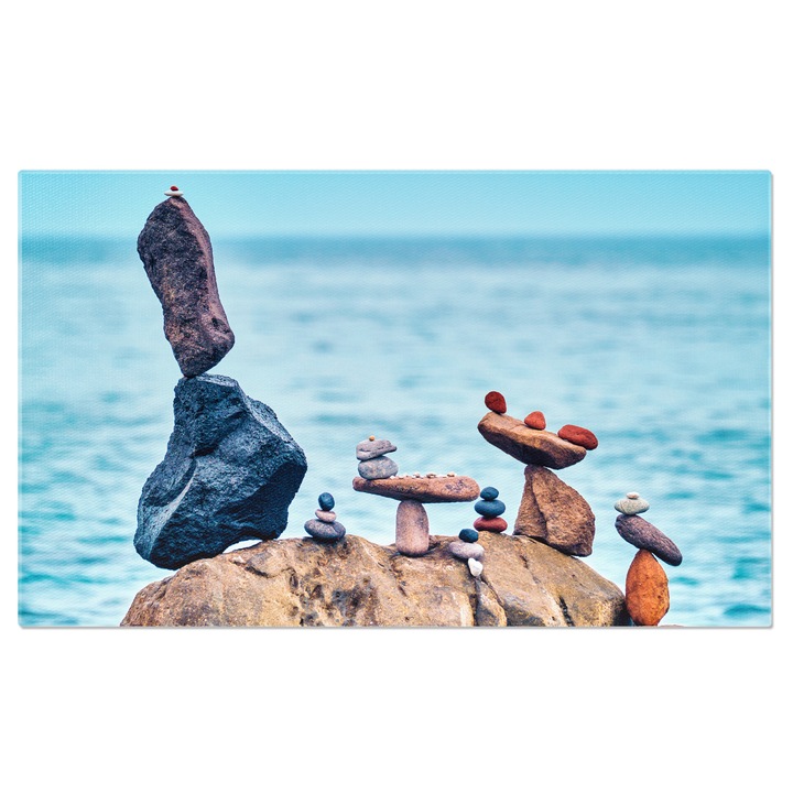 Tablou Canvas: Meditatie pe plaja, zen, harmony, balance, sea, relaxation 40x25CM