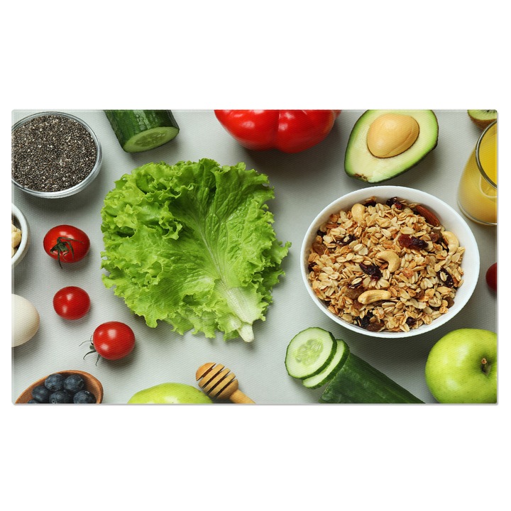 Tablou Canvas - Alimentatie bio: superfood-uri, detox si beneficii pentru sanatate 40x25CM