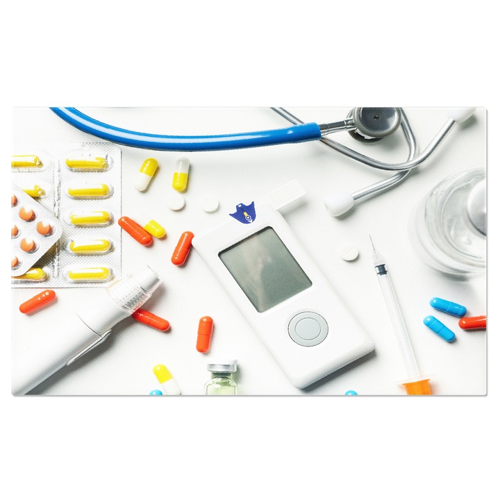 Картина на платно - Контрол на кръвната захар: Здраве и диабет 100x70CM