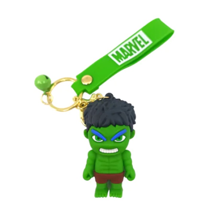 Ключодържател за ключове и цип за раница или калъф за молив, с фигурка Marvel Angry Hulk, за възрастни и деца