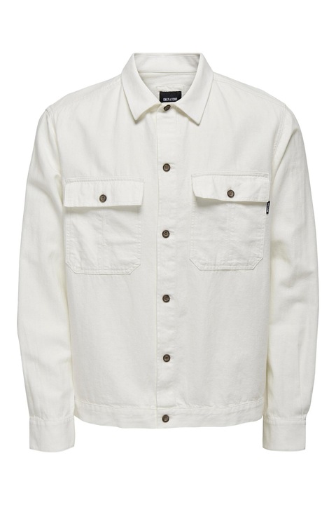 Férfi ing, Only & Sons, fehér, Fehér