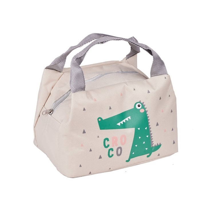 Термоизолирана чанта за храна, модел Crocodile, Gonga® Cream