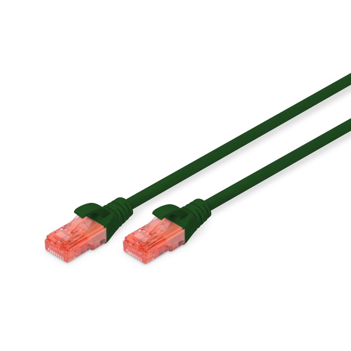 Digitus CAT6 U-UTP Patch Cable 0,25m Green, 150130, Hálózati kábelek