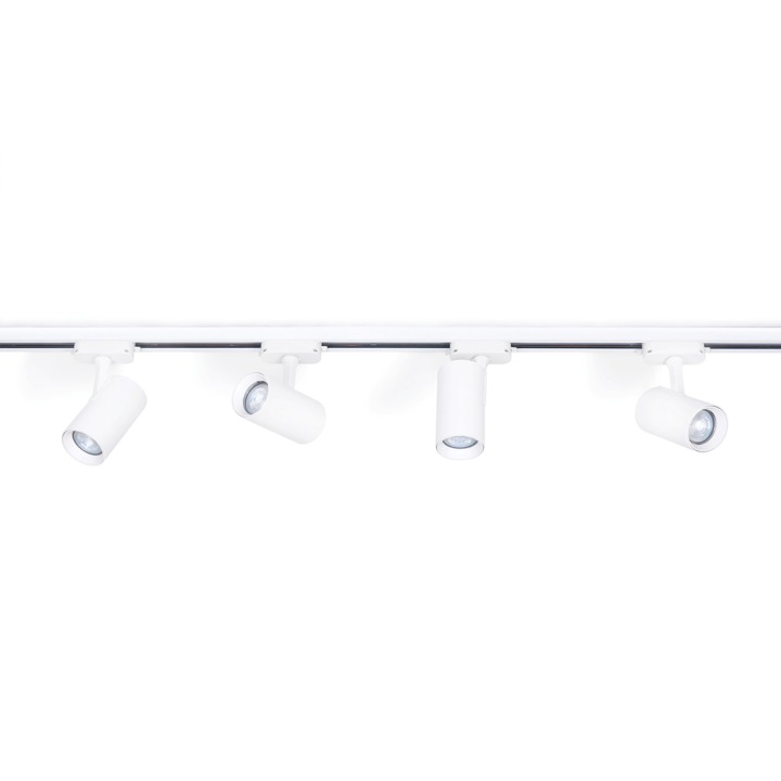 Set Steka Ductus spoturi pe sina LED GU10 x4 + sina 2m, Alb
