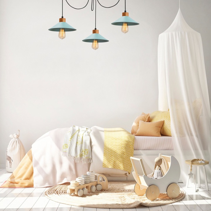 Lustra, Manavgat-N-556, Turcoaz, 114 x 24 x 100 cm