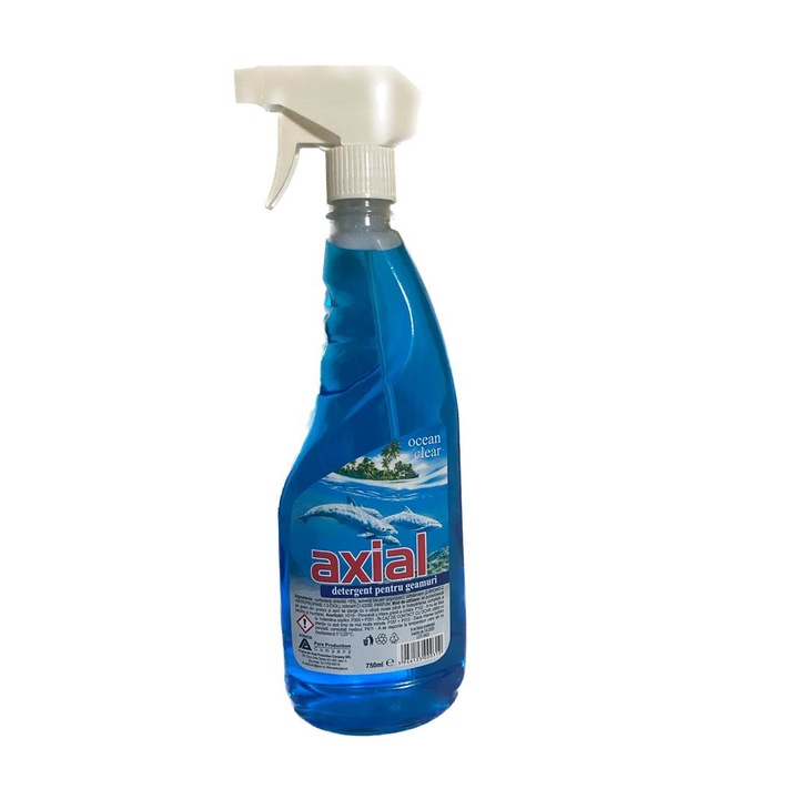 Detergent pentru geamuri, Axial, ocean clear 750 ml