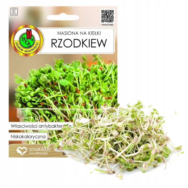 Seminte De Ridiche Pentru Muguri, Fara Omg, Calitate Inalta Si Originalitate A Semintelor, Usor De Cultivat, Ecologice, 11,5 cm x 16,0 cm, 20 G