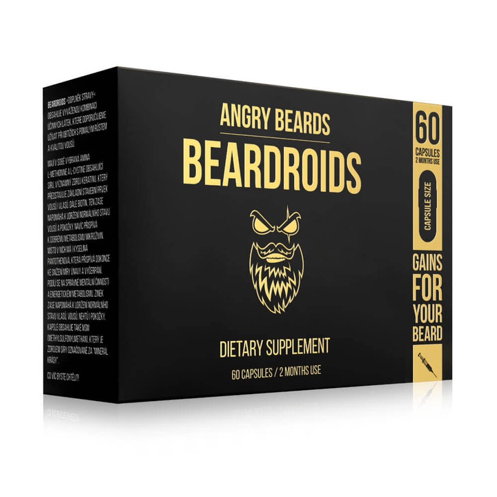 Витамини за растеж на брада, Angry Beards, 60 бр