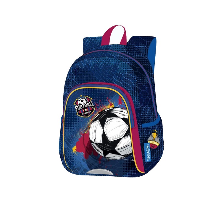 Раница за детска градина Colorino, Toby, Football, 36 x 26 x 12, Многоцветен