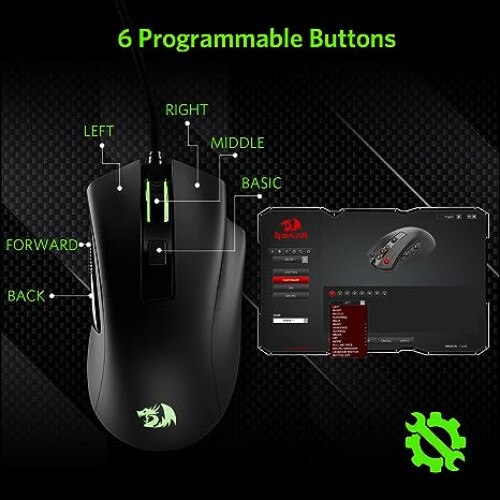 Mouse, Redragon, Devourer M993, Gaming, Wireless/USB, 26000 dpi, 7btns ...