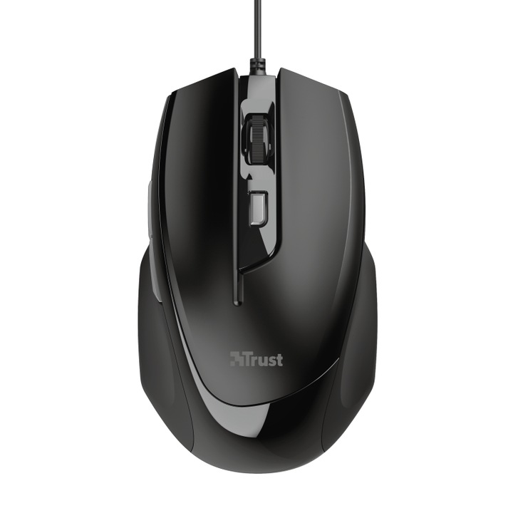 Mouse, Trust, Voca 23650, USB, 2400 DPI, 6 Btns, Optic, Negru