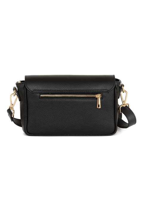 Anna Morellini, Geanta crossbody din piele cu sistem metalic, Negru
