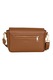 Anna Morellini, Geanta crossbody din piele cu sistem metalic, Maro scortisoara
