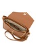 Anna Morellini, Geanta crossbody din piele cu sistem metalic, Maro scortisoara
