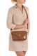 Anna Morellini, Geanta crossbody din piele cu sistem metalic, Maro scortisoara