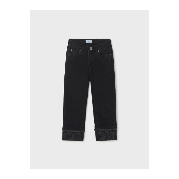 Hosszú nadrág, Mayoral, 302083299, pamut, fekete, Fekete