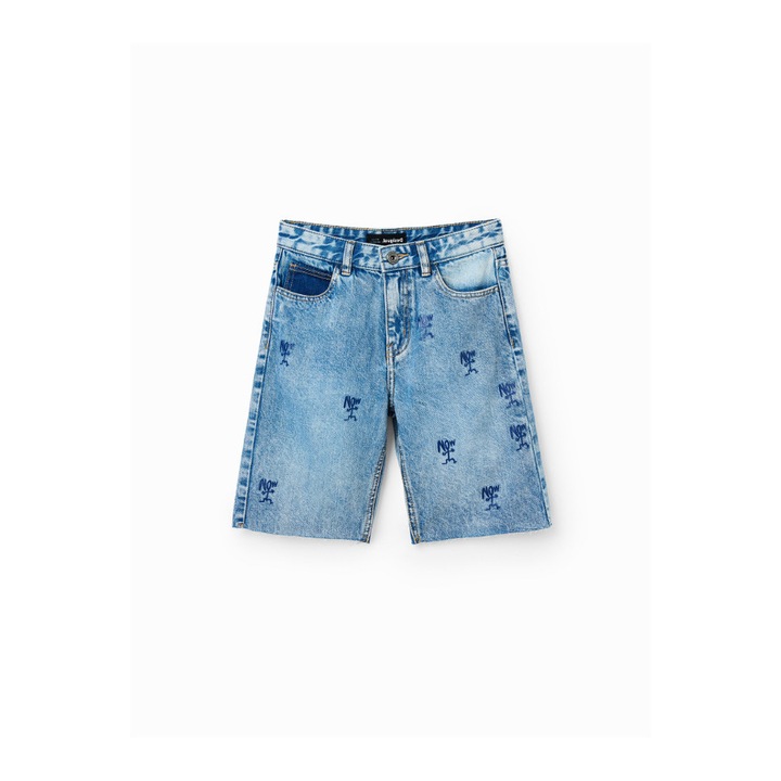 Hosszú nadrág, Desigual, 302006564, pamut, kék, Kék