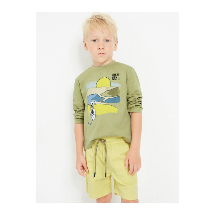 Hosszú nadrág, Mayoral, 302028009, pamut, elasztán, sárga, Sárga