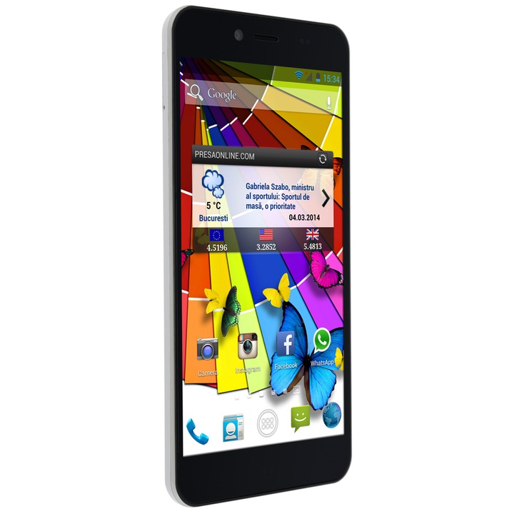 Telefon mobil Evolio X6, 16 GB, Dual SIM, White