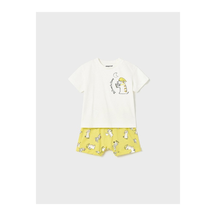 Pijama copii, Mayoral, 302025435, Bumbac, Galben, Galben