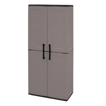 Dulap, ARTPLAST E71/TP, inalt cu balamale de otel si rafturi reglabile cu 2 usi, plastic, gri, 1630 x 680 x 370