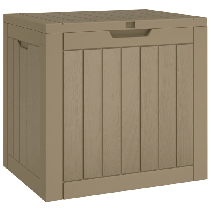 Градинска кутия за съхранение vidaXL, сива, 55,5x43x53 см полипропилен, 3.74 Kg