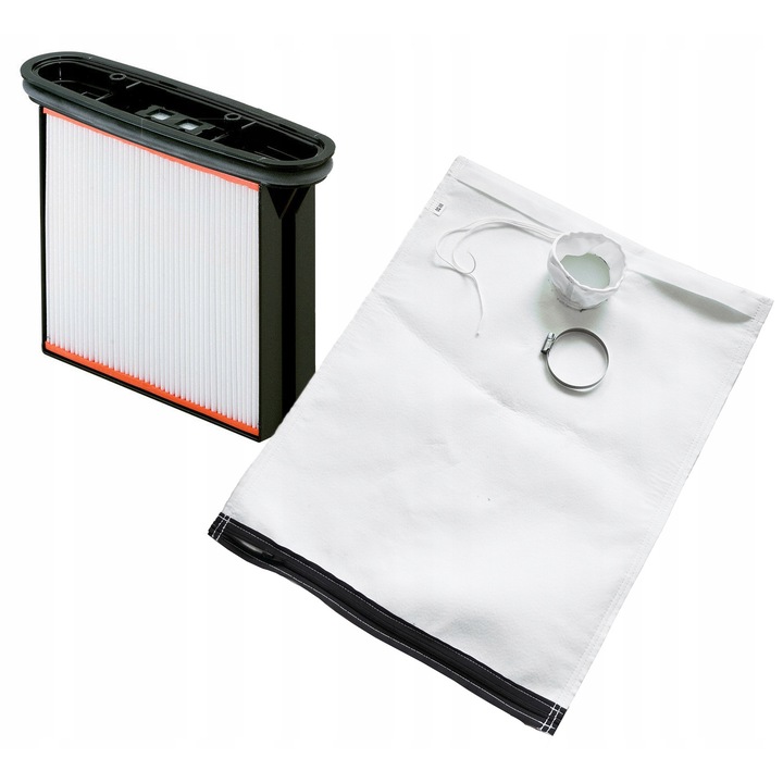 Филтърен патрон за прахосмукачки Bosch Gas Metabo Starmix + универсален полиестерен плик за многократна употреба, 30 литра