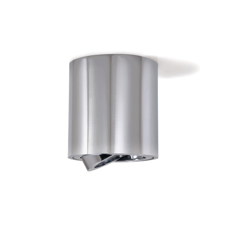 Corp de iluminat cu halogen montat la suprafata Circular LED Cubo, cromat