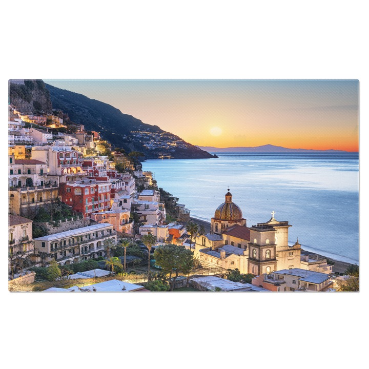 Картина на платно - Неапол, Италия: Архитектура, море и Везувий 90x60CM