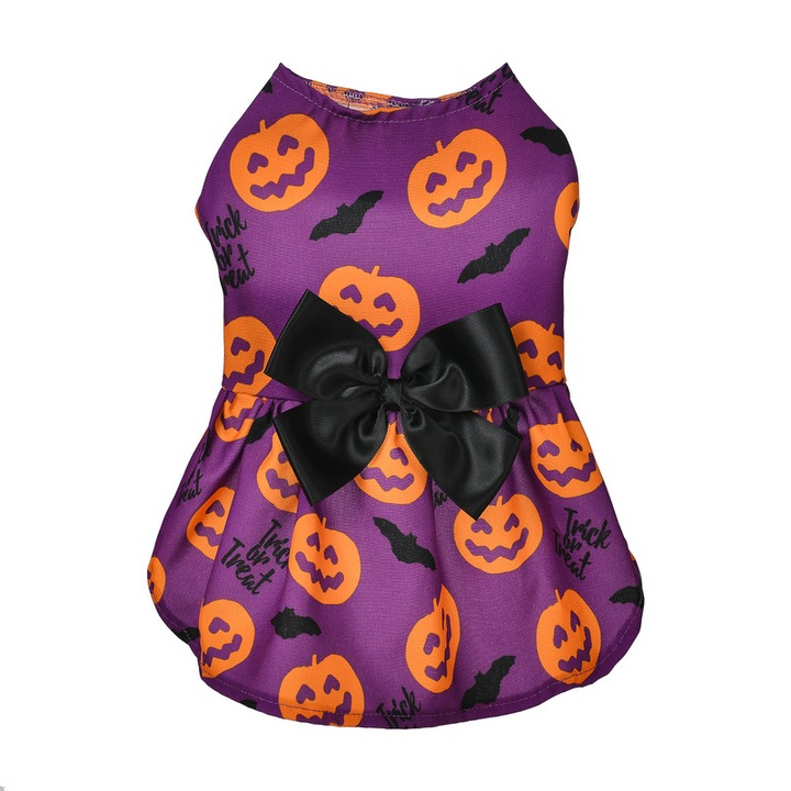 Costum de Halloween pentru catei, Cozevdnt, Poliester, Mov, L