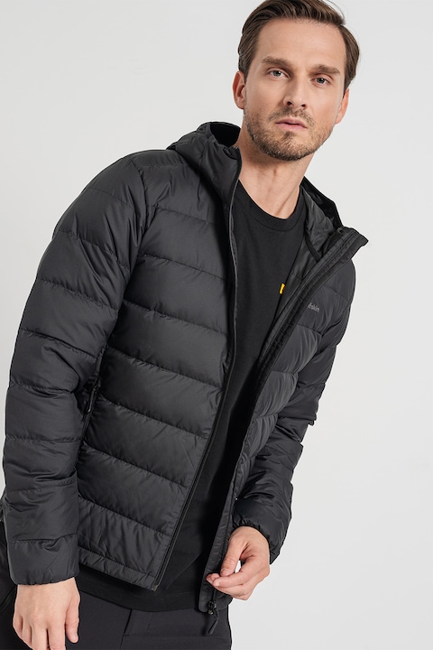 Jack Wolfskin, Капитонирано зимно яке Ather с пухена вата, Черен