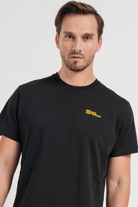 Jack Wolfskin, Essential organikuspamut póló, Fekete