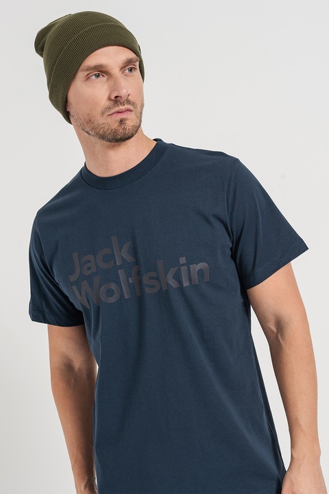 Jack Wolfskin, Тениска Brand от органичен памук, Тъмносин
