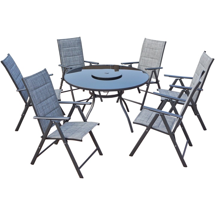 Kring Sultan kerti garnitúra, asztal 120x71 cm, 6 szék 69x55x102 cm