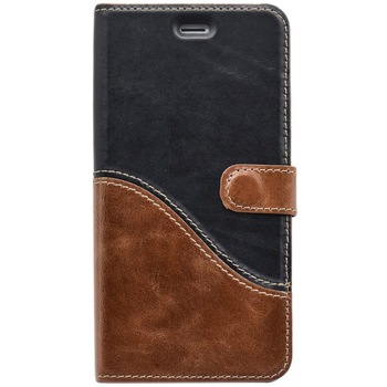 Husa de protectie Tellur Book, Wave, piele, pentru iPhone 8 Plus / iPhone 7 Plus, Negru/Maro Husa de protectie Tellur Book, Wave, piele, pentru iPhone 8 Plus / iPhone 7 Plus, Negru/Maro